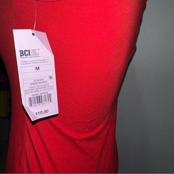 NWT Wild Fable Red Bodycon Dress with Small Slit - Size Medium - Picture 6 of 9